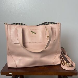 Emma Fox Pink Handbag Houndstooth interior